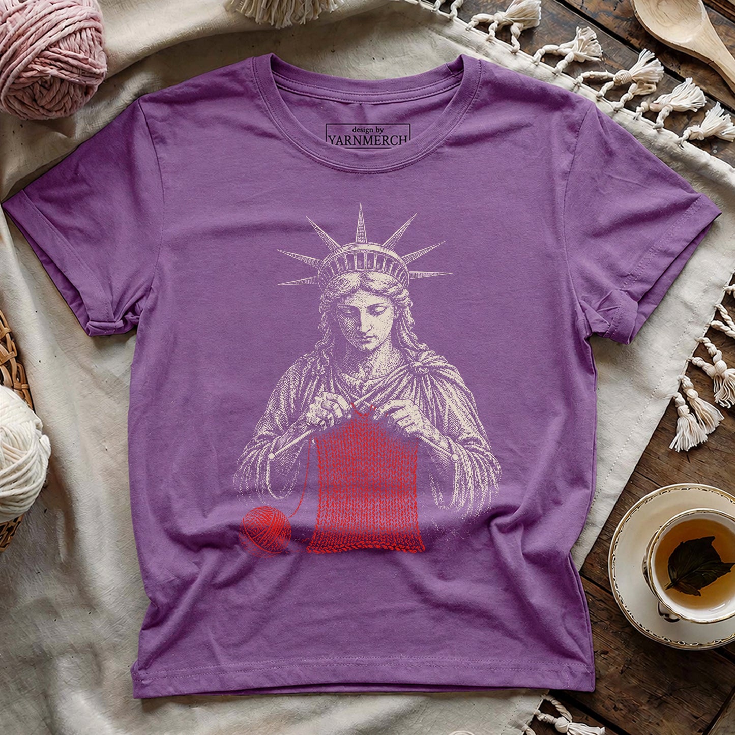 Knitting For Liberty T-shirt