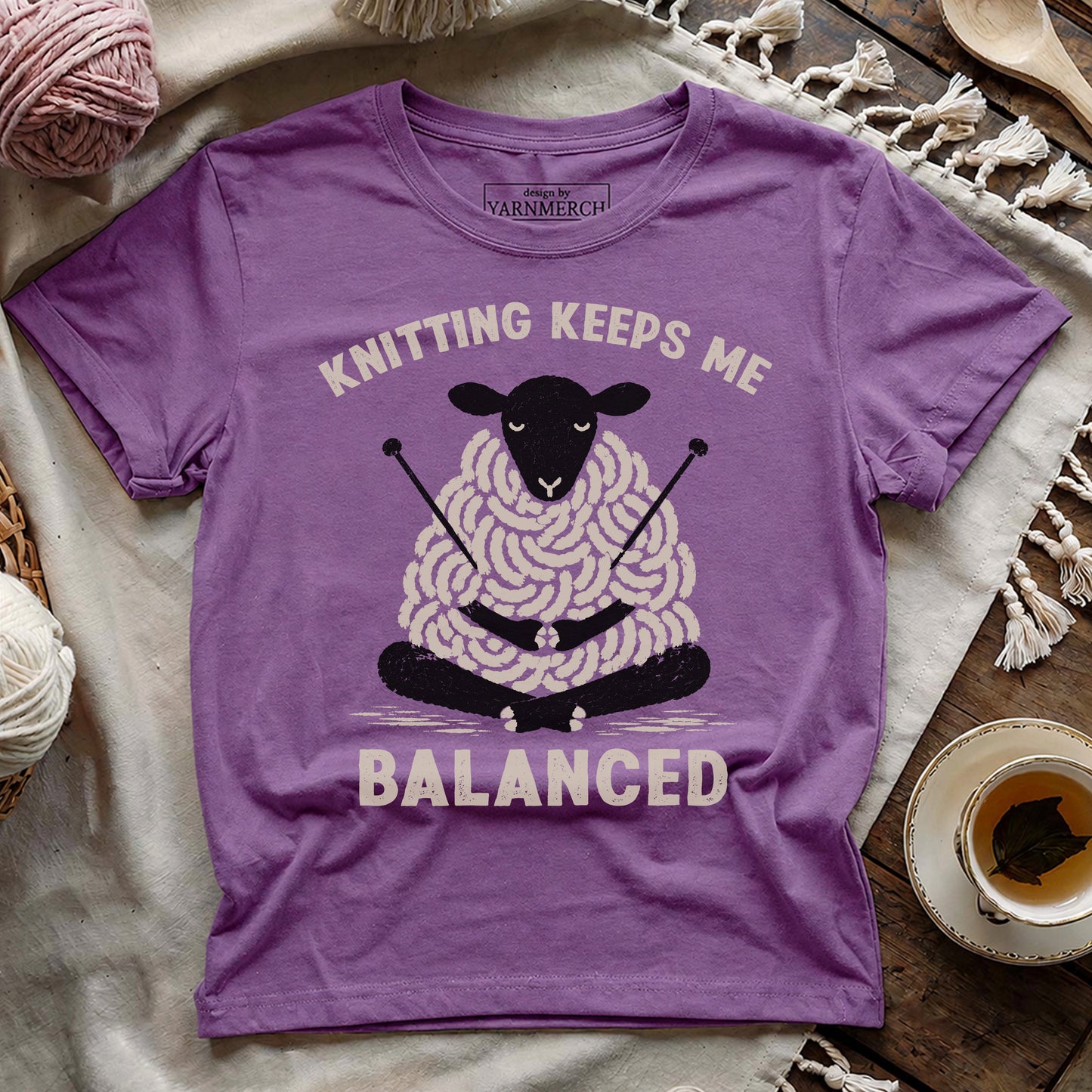Knitting Keeps Me Balance T-shirt