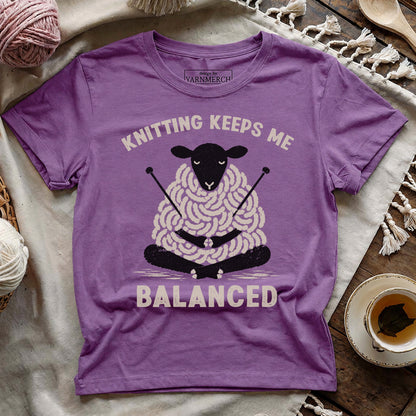 Knitting Keeps Me Balance T-shirt