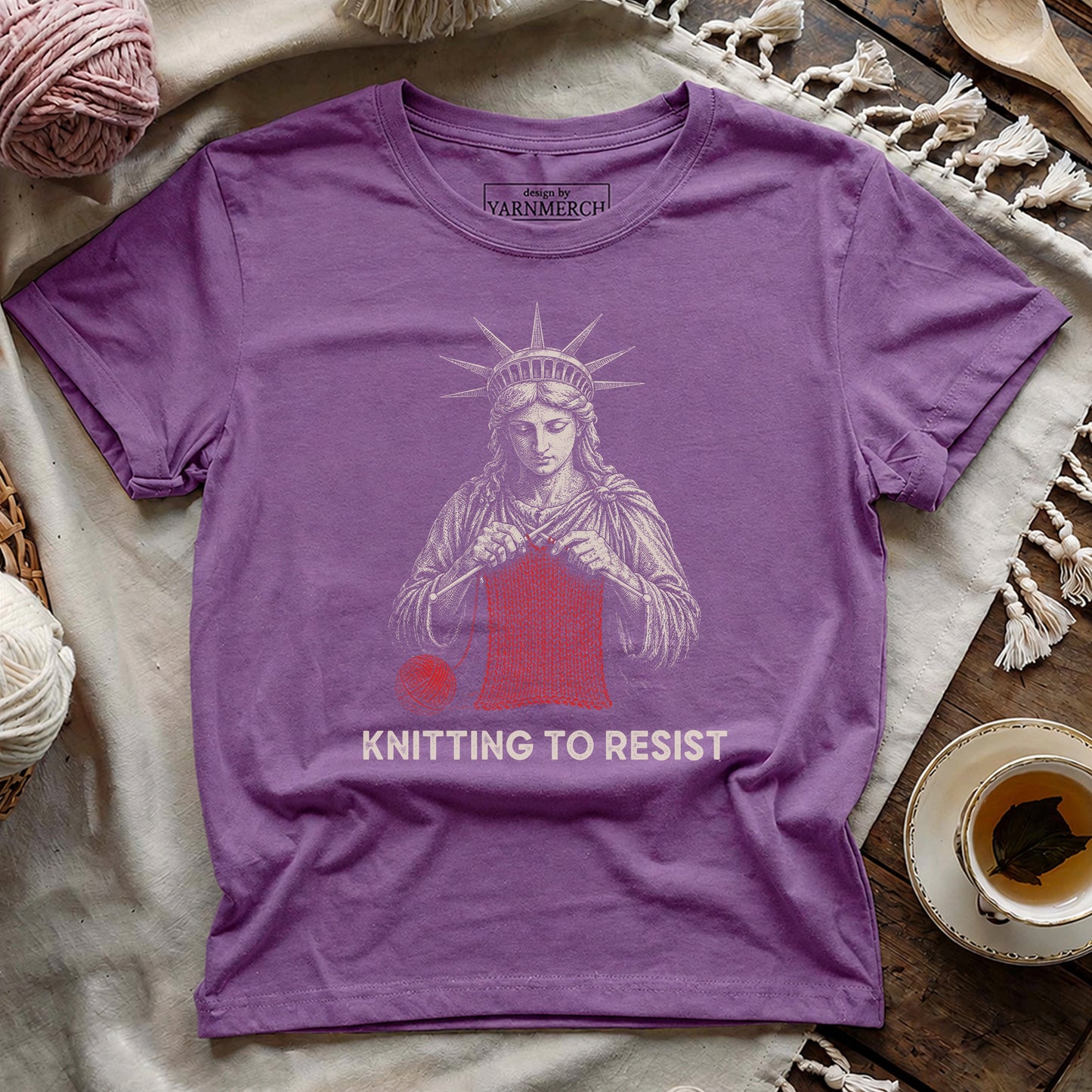 Knitting To Resist T-shirt
