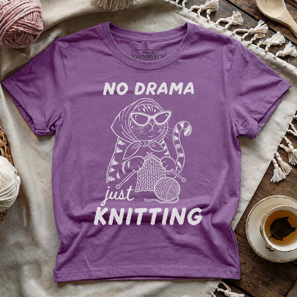 No Drama Just Knitting T-shirt