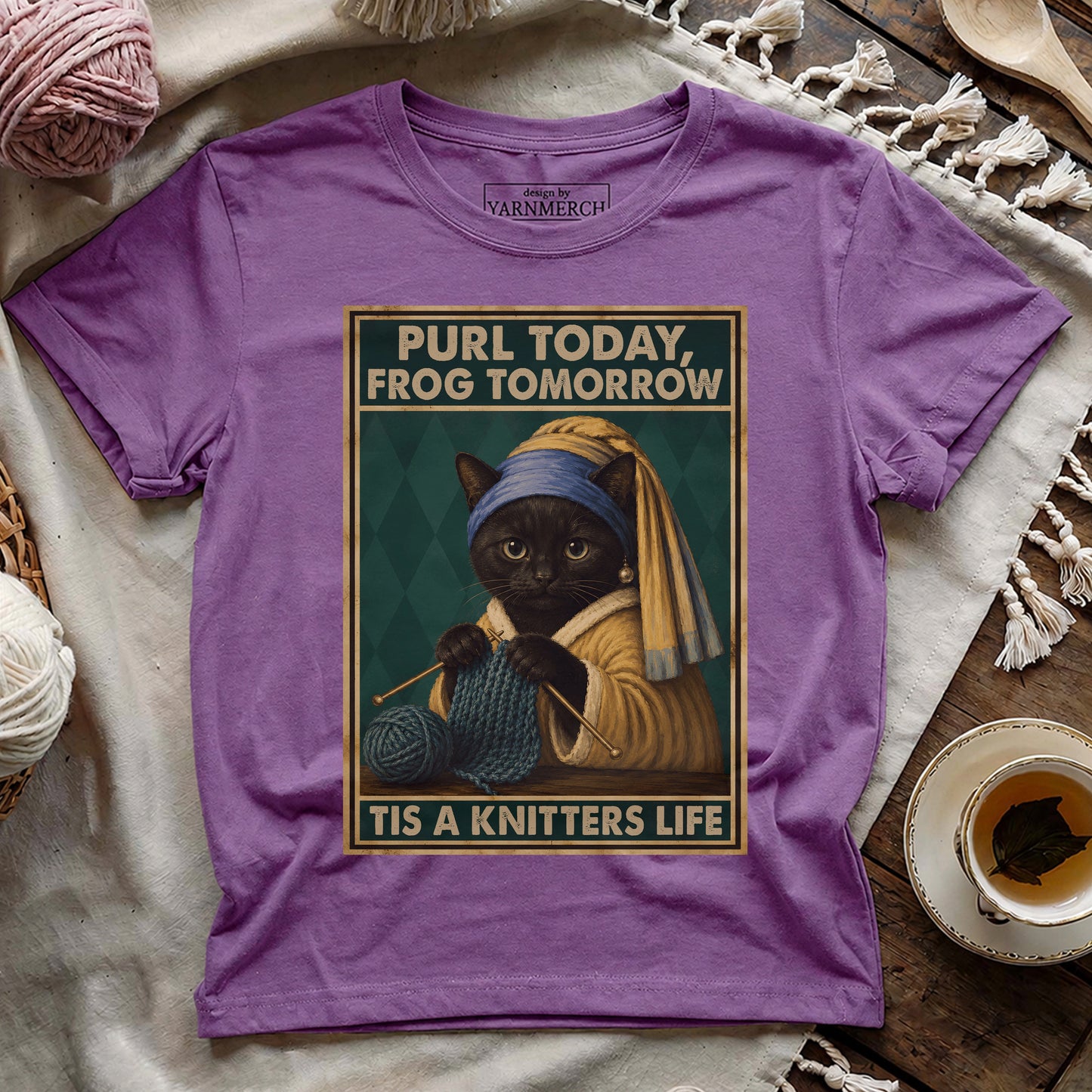 Purl Today, Frog Tomorrow T-shirt