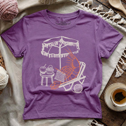 Shrimp Knitting T-shirt