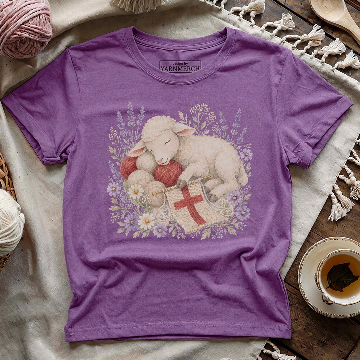 The Lamb Who Knits Faith T-shirt