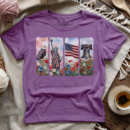 We Knit 1 Nation Under God T-shirt