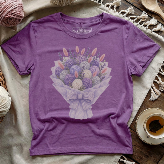 Yarn Purple Bouquet T-shirt