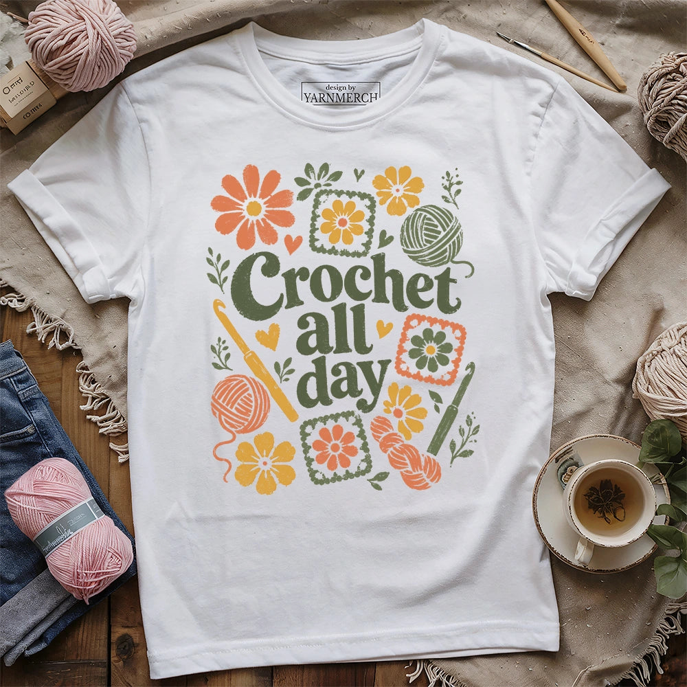 Hookers Crochet All Day T-shirt