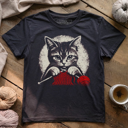 Kitty Knitting T-shirt