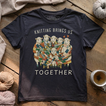 Knitting Brings Us Together T-shirt