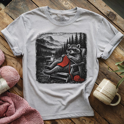 Knitting Retreat Racoon T-shirt
