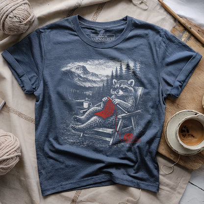 Knitting Retreat Racoon T-shirt