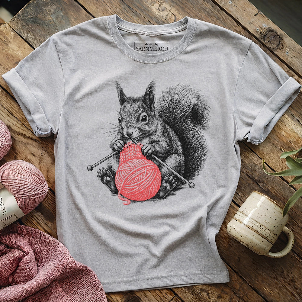 Knitting Squirrel T-shirt