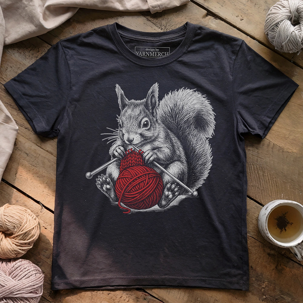 Knitting Squirrel T-shirt