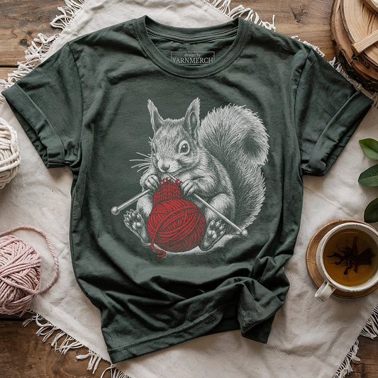 Knitting Squirrel T-shirt