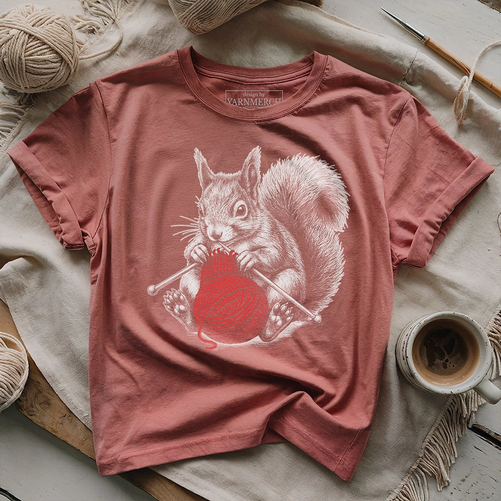 Knitting Squirrel T-shirt
