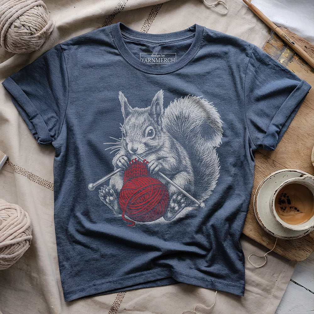 Knitting Squirrel T-shirt
