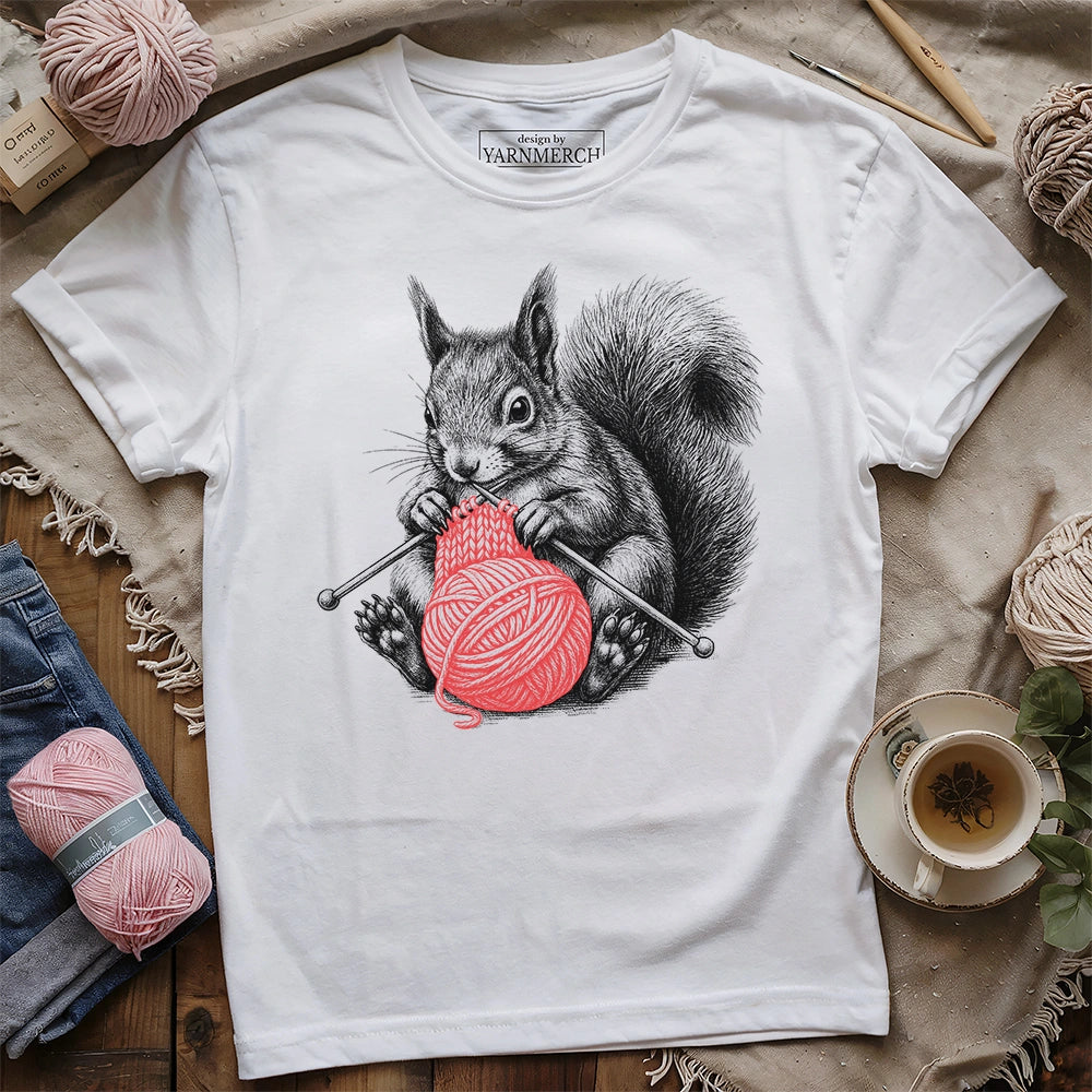 Knitting Squirrel T-shirt