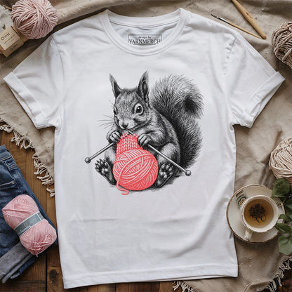 Knitting Squirrel T-shirt