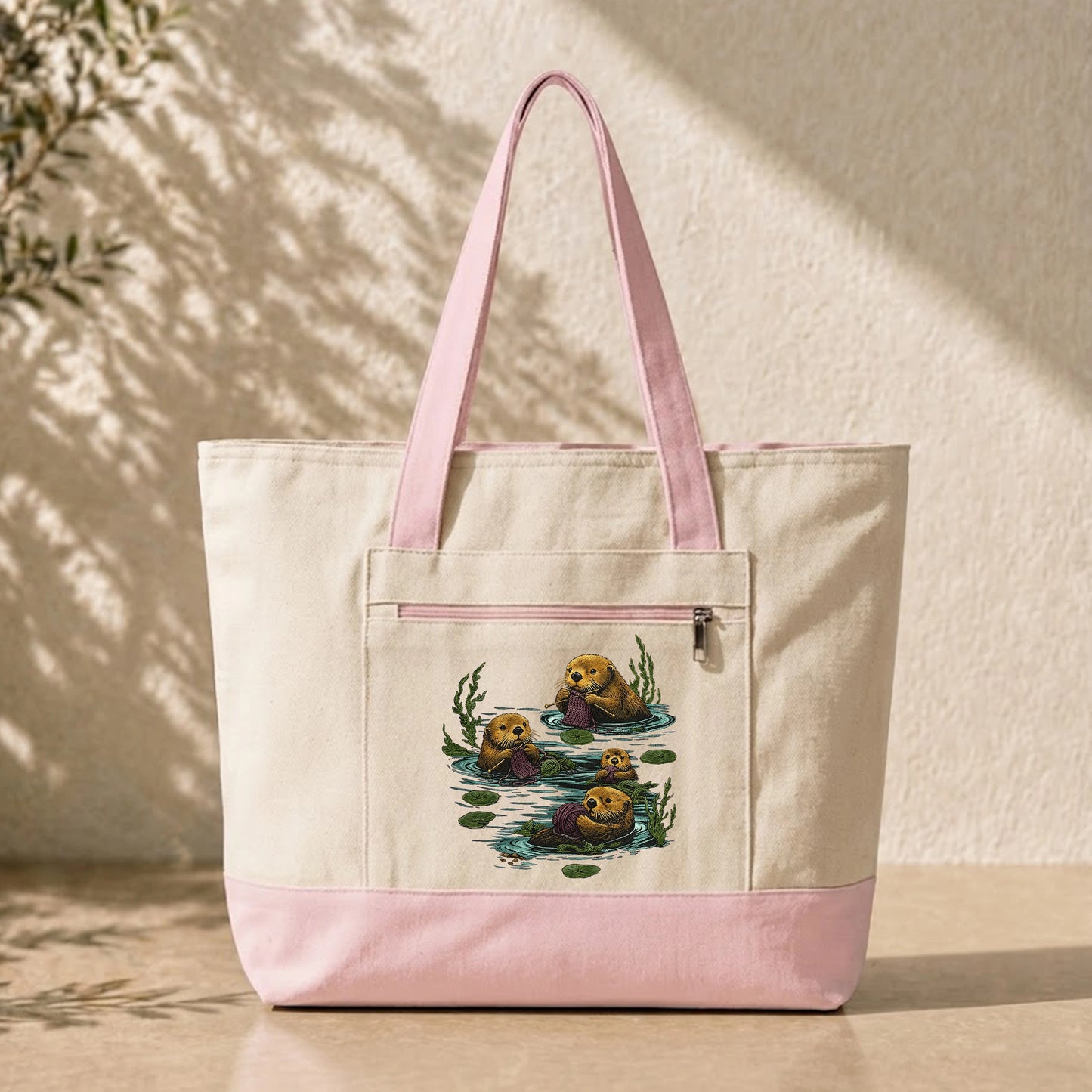 Otter Family Tote Bag
