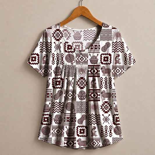 Nordic Yarn Tapestry Blouse
