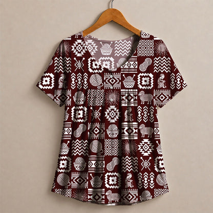 Nordic Yarn Tapestry Blouse