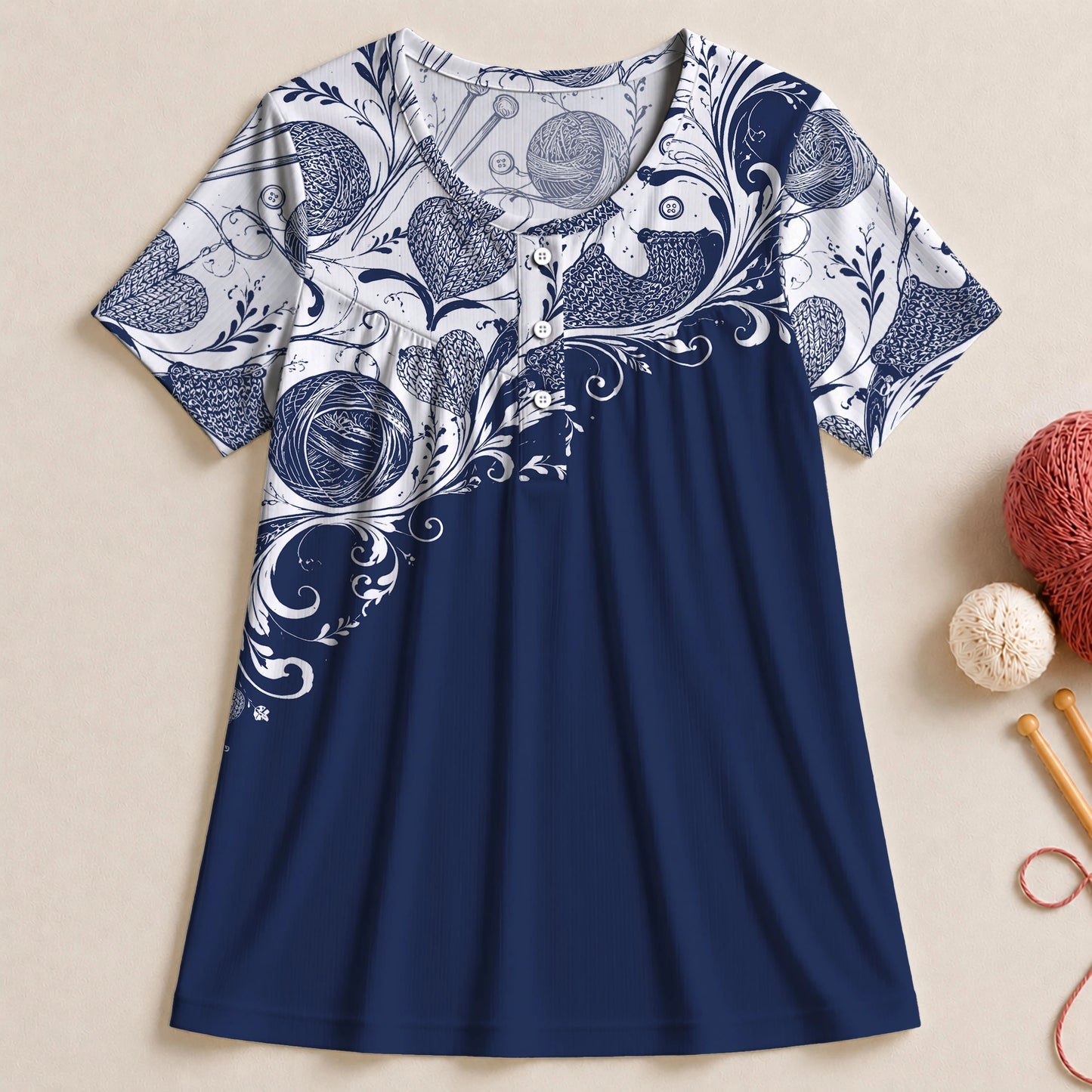 Blue Willow Stitches Blouse
