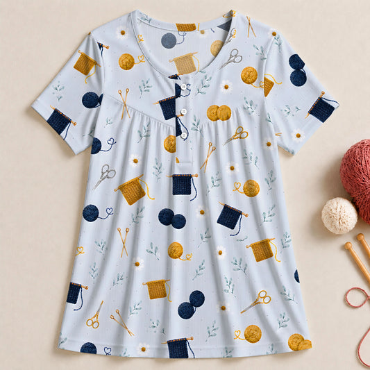 Cozy Stitch Garden Blouse