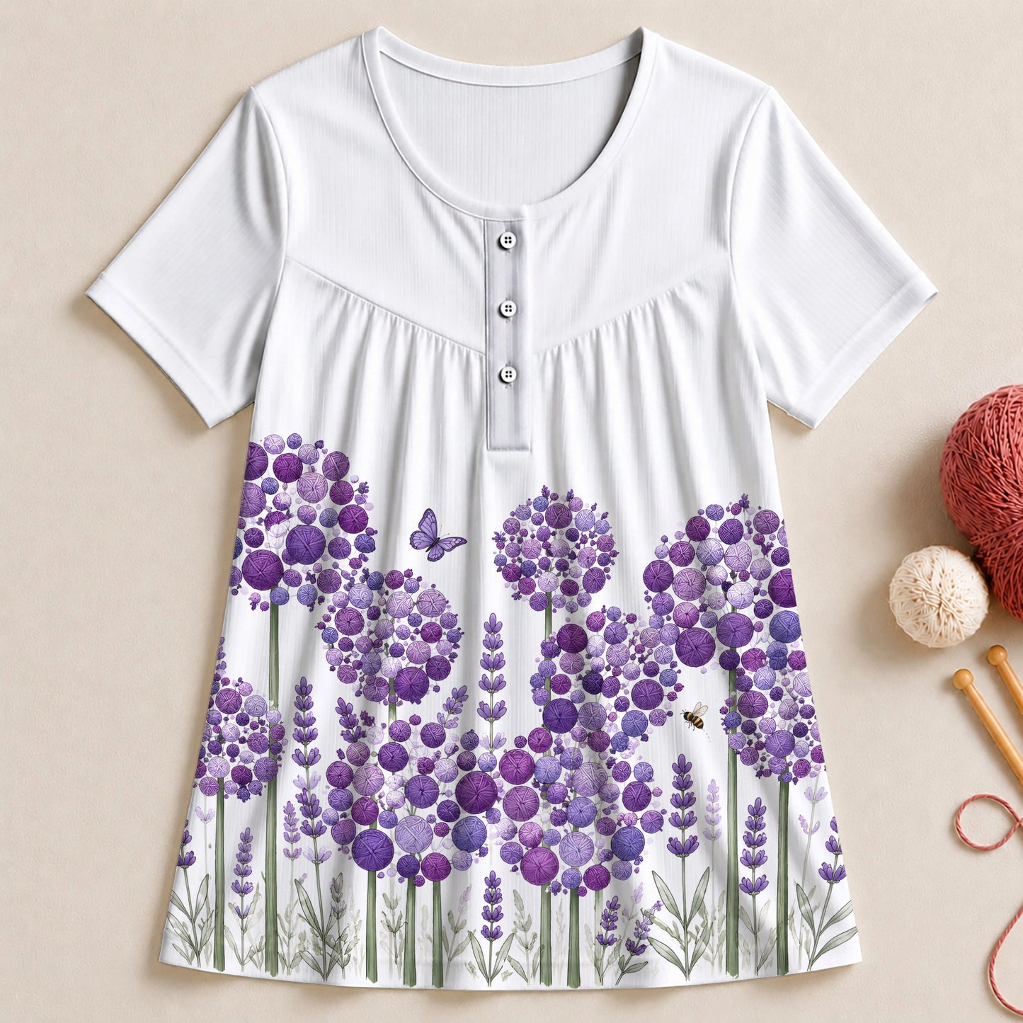 Lavender Yarn Garden Blouse