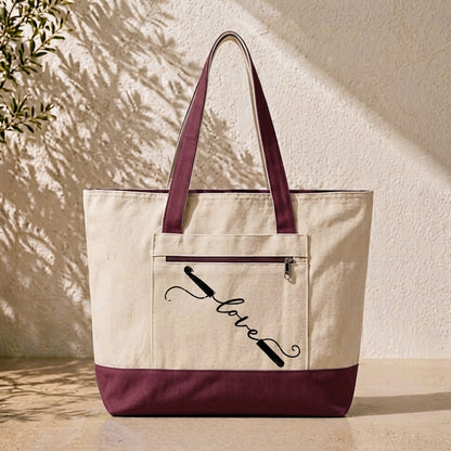 Love Crochet Tote Bag