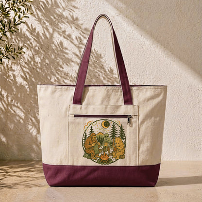 Campfire Knitting Friends Tote
