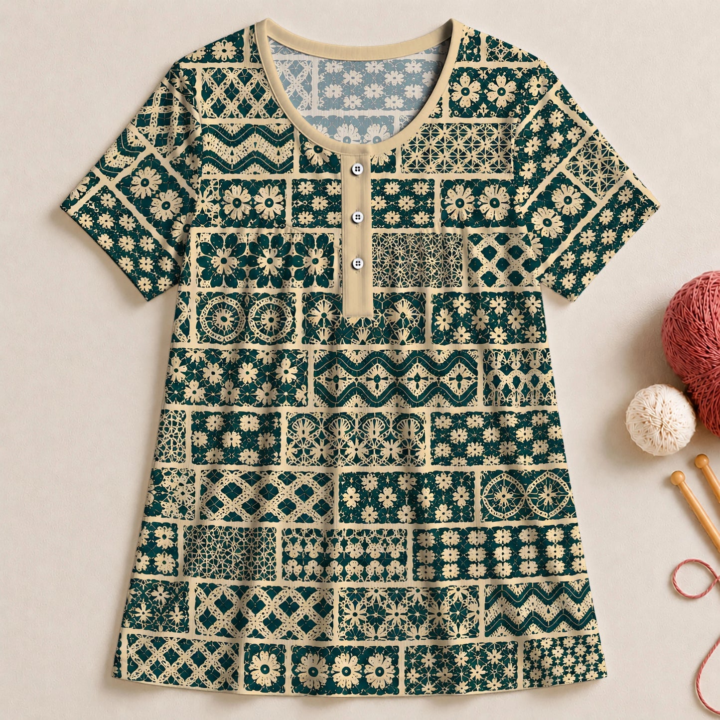 Stitched Mosaic Blouse