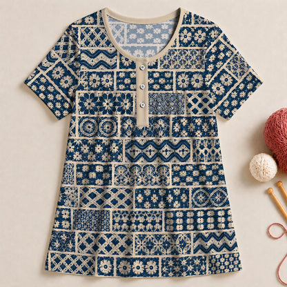 Stitched Mosaic Blouse