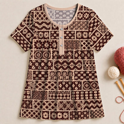 Stitched Mosaic Blouse