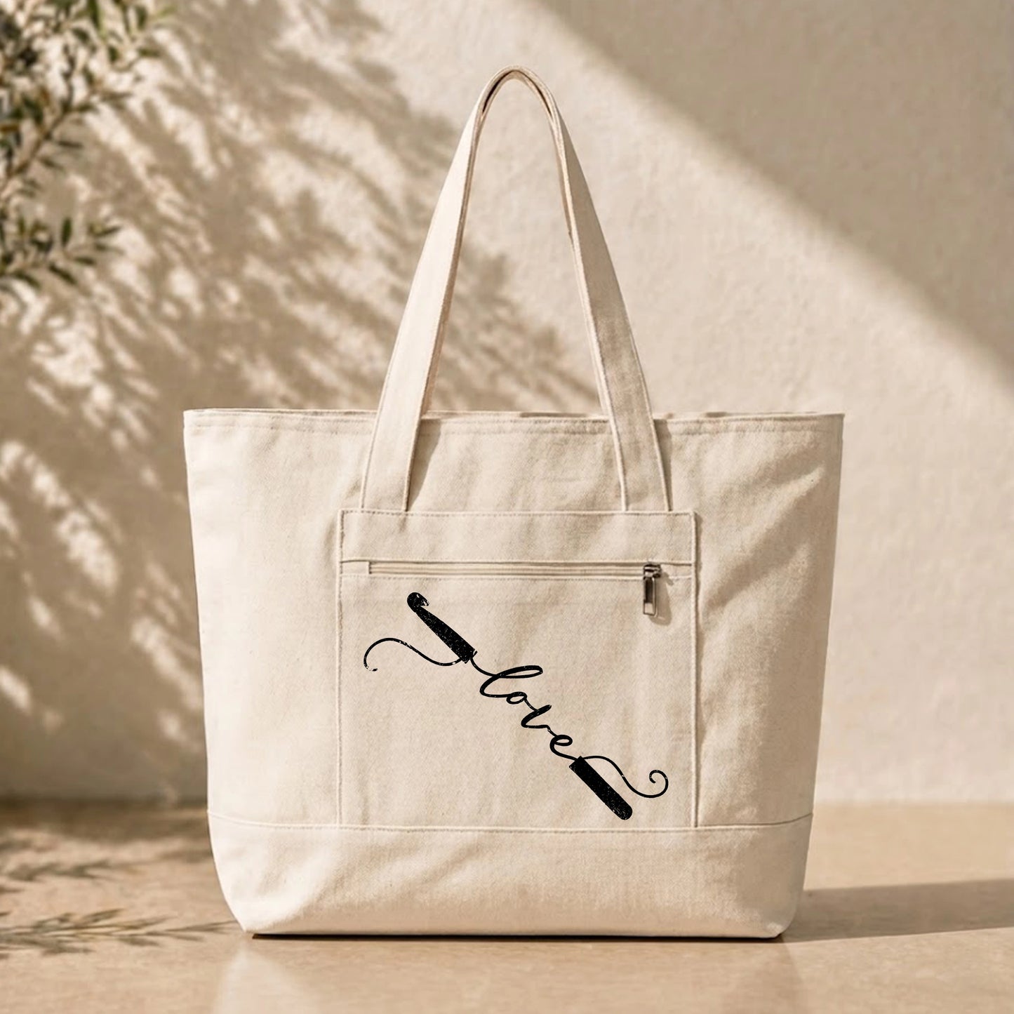 Love Crochet Tote Bag