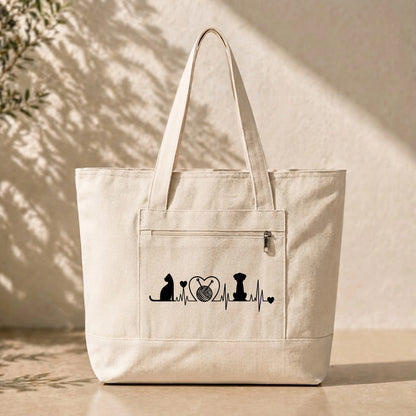 Pets & Knit Tote Bag