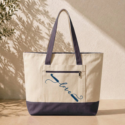 Love Crochet Tote Bag
