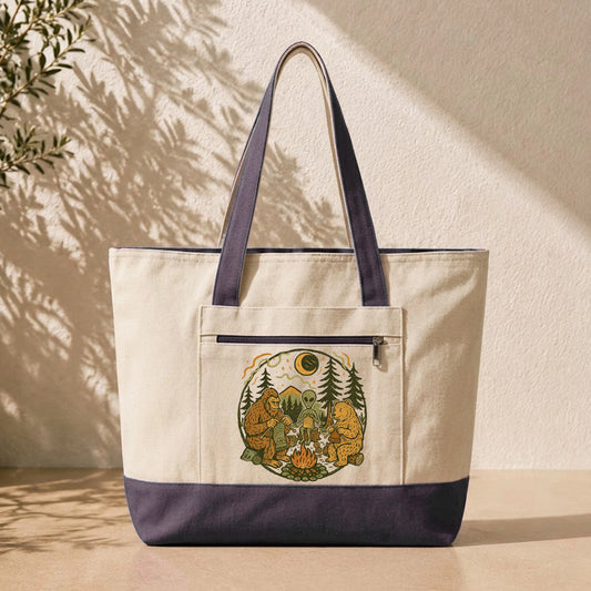 Campfire Knitting Friends Tote