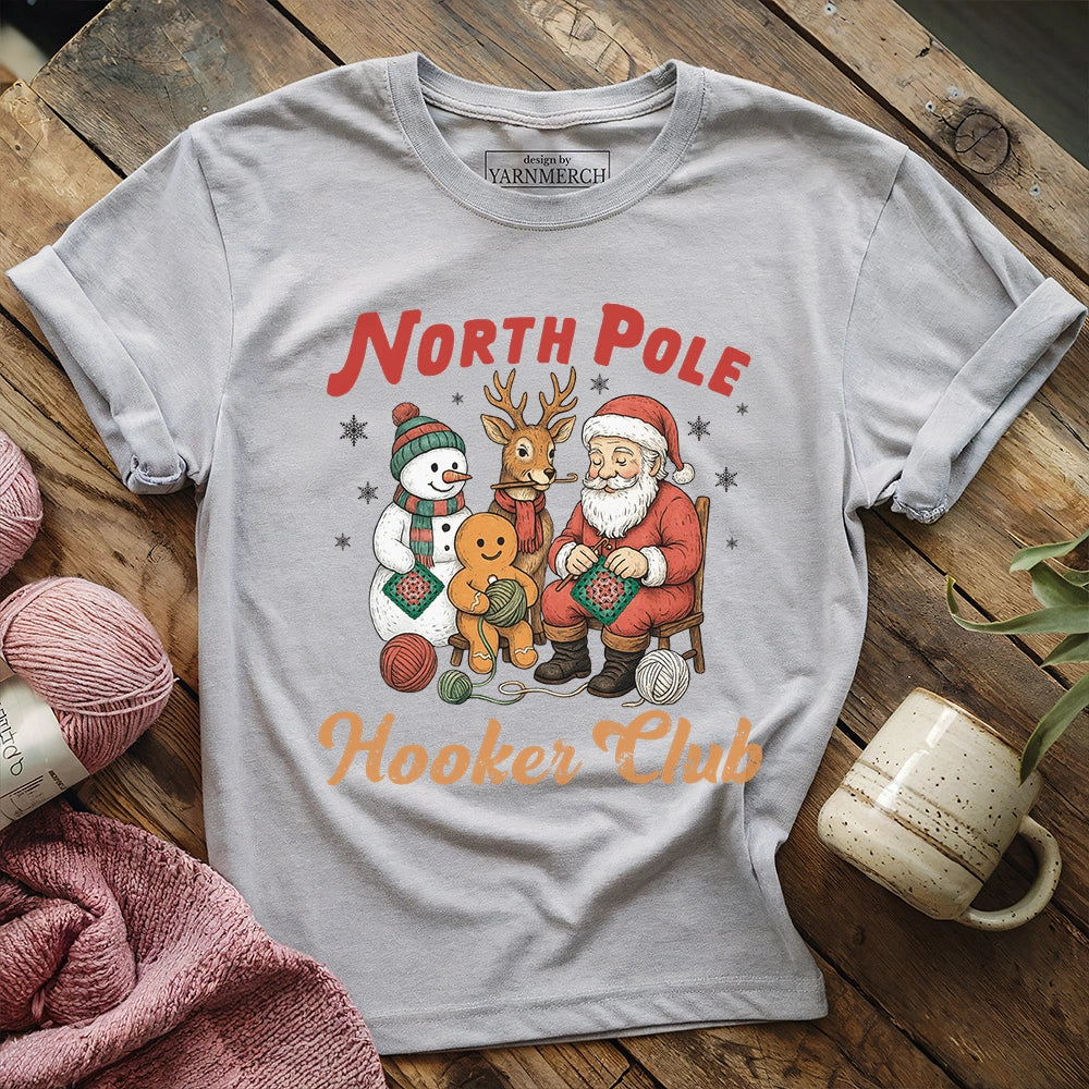 North Pole Crochet Club T-shirt