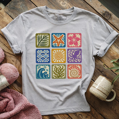 Ocean Breeze Granny Squares T-shirt