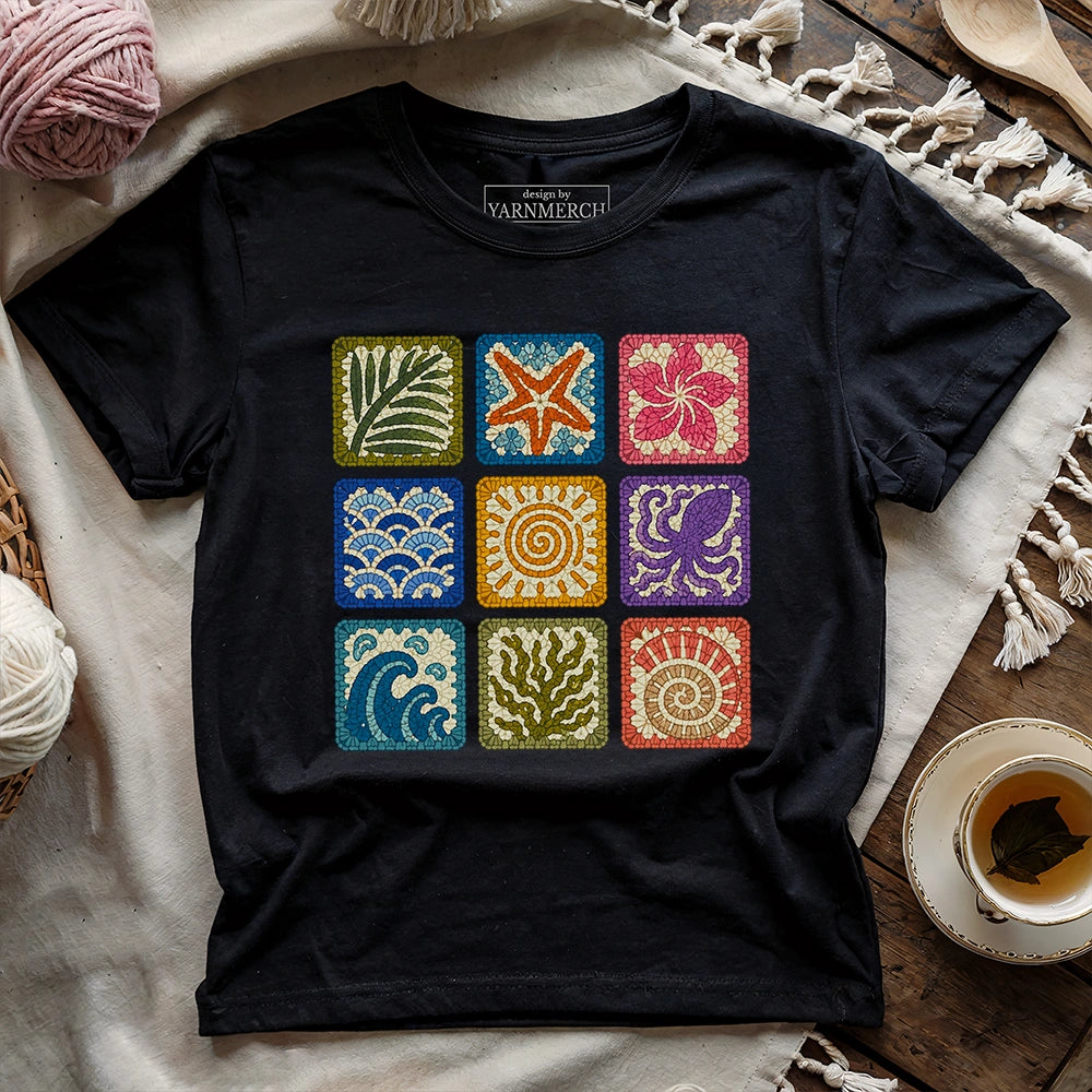 Ocean Breeze Granny Squares T-shirt