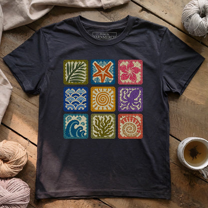 Ocean Breeze Granny Squares T-shirt