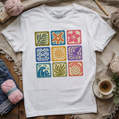 Ocean Breeze Granny Squares T-shirt