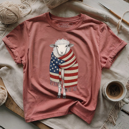 Patriotic Knitting Sheep T-shirt