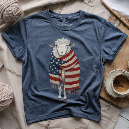 Patriotic Knitting Sheep T-shirt