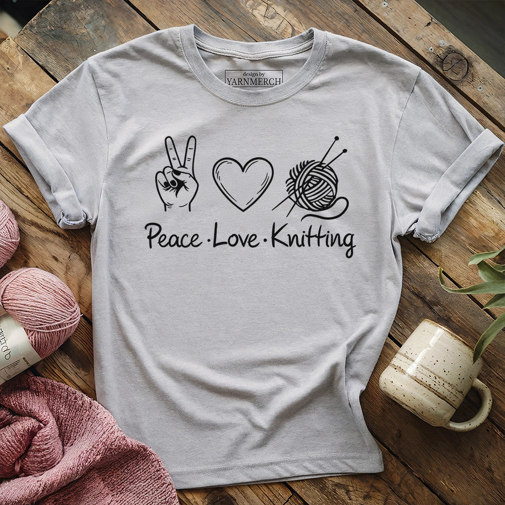 Peace Love Knitting T-shirt