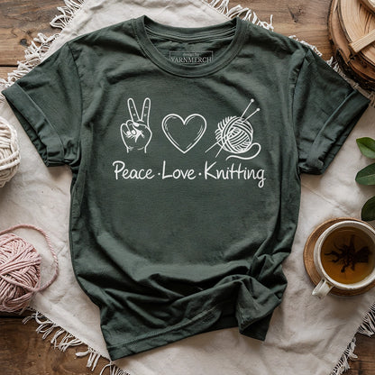 Peace Love Knitting T-shirt