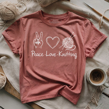 Peace Love Knitting T-shirt