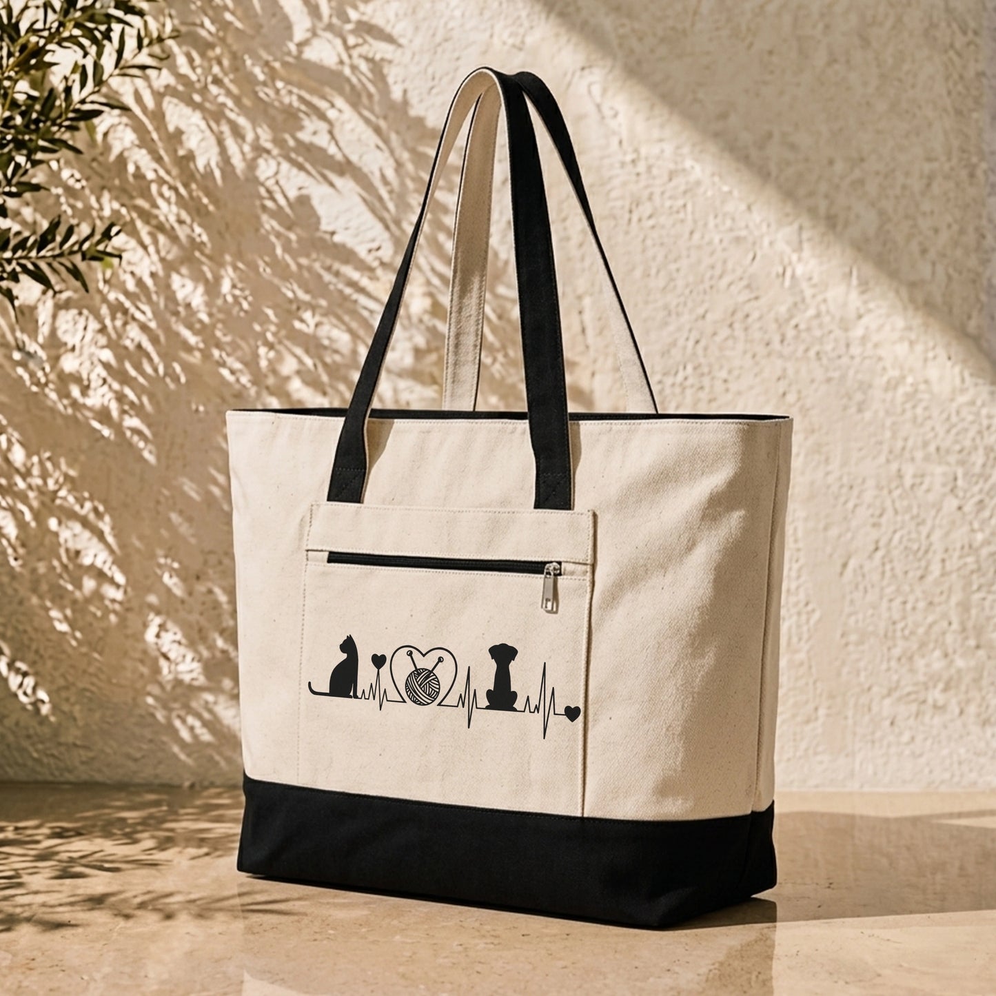 Pets & Knit Tote Bag