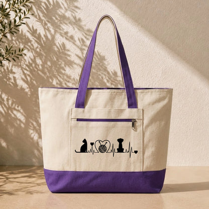 Pets & Knit Tote Bag