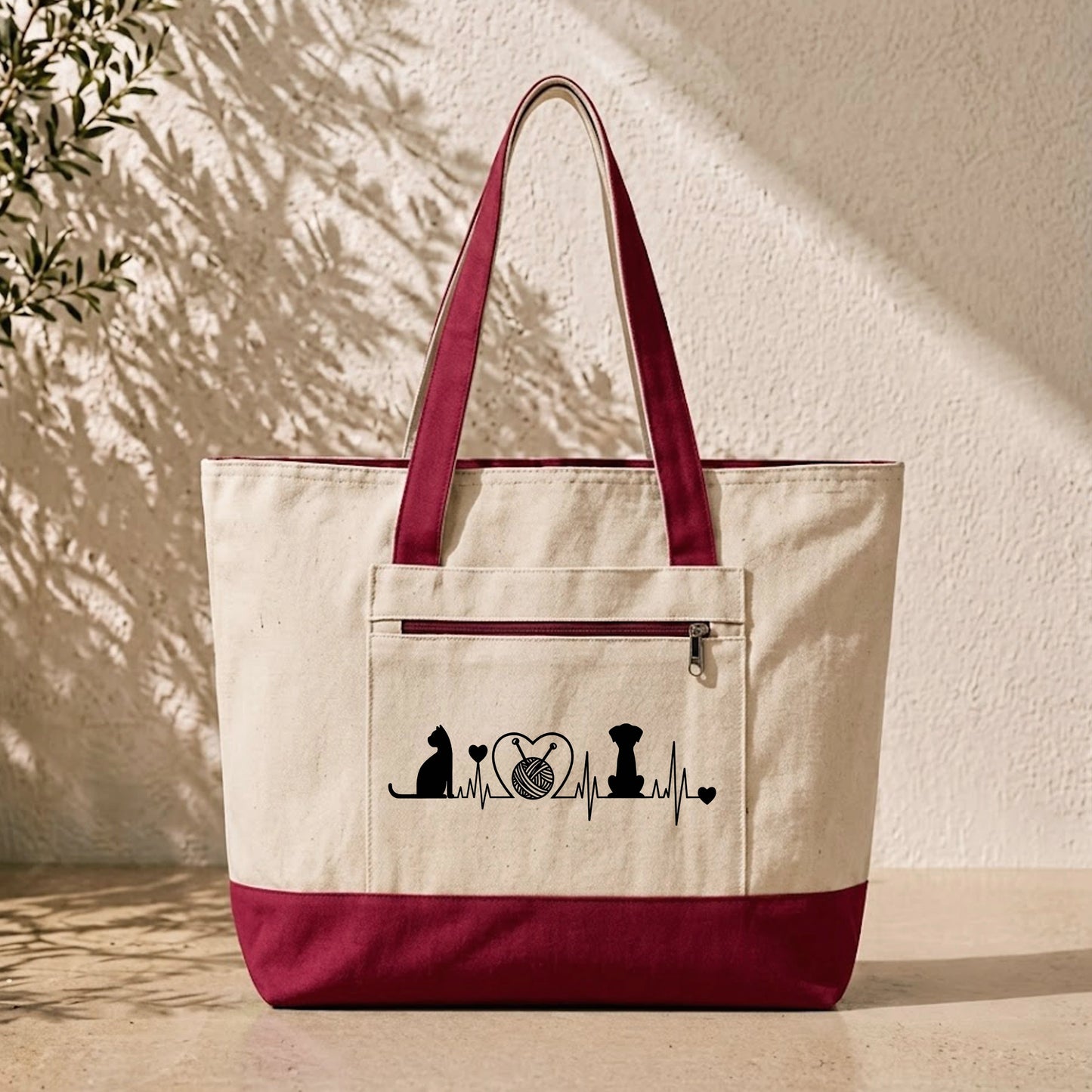 Pets & Knit Tote Bag